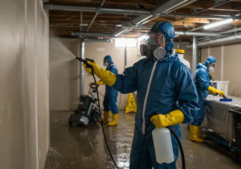 Basement Sanitization and Antimicrobial Treatment process in Franklin County, NC