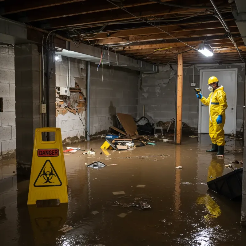 Flooded Basement Electrical Hazard in Franklin County, NC Property